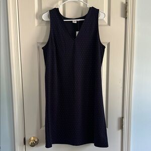 GAP Navy Blue Sleeveless V-neck Sheath Dress